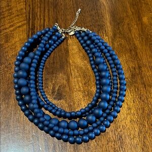 Elegant Blue Beaded Necklace